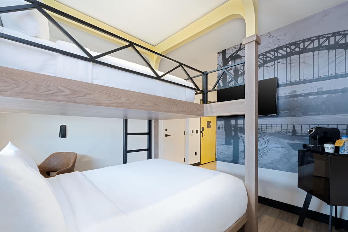Suite, 1 Bedroom | Desk, laptop workspace, blackout drapes, iron/ironing board