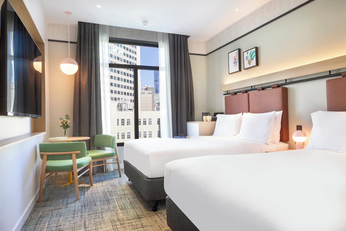 Standard Room, 2 Double Beds, City View | 1 bedroom, desk, free cots/infant beds, free WiFi