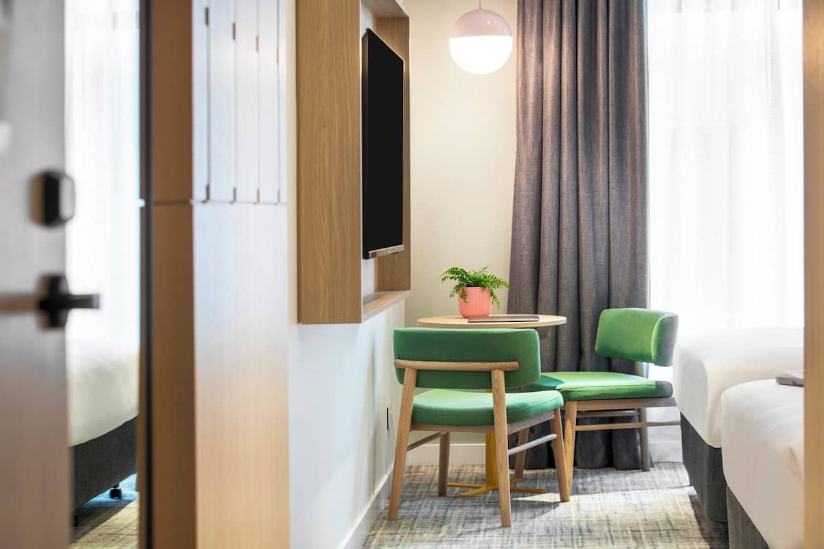Standard Room, 2 Double Beds | Desk, free cribs/infant beds, free WiFi, bed sheets