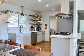 Microwave, oven, stovetop, dishwasher