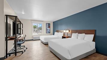 Schreibtisch, laptopgeeigneter Arbeitsplatz, Verdunkelungsvorhänge