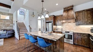 Fridge, microwave, oven, stovetop - Peaceful Lake LBJ Getaway w/ Private Beach + Stunning Views (Burnet)