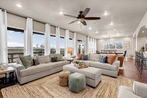 Smart TV, foosball, table tennis, books