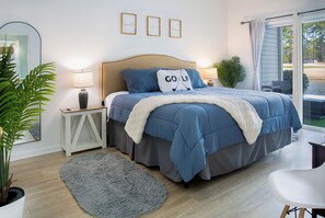 3 bedrooms, desk, iron/ironing board, travel cot