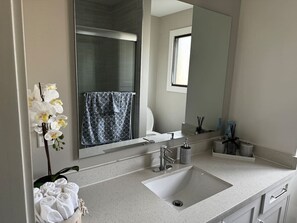 Hair dryer, towels