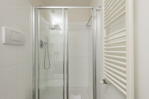 Shower, hair dryer, bidet, shampoo