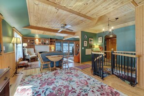 Interior - Updated cabin sleeps 8. Pet friendly, and has private neighborhood beach. (Charlevoix)