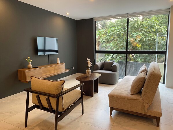 Living area - Japandi 2 BedRoom / Daily Cleaning (guadalajara)