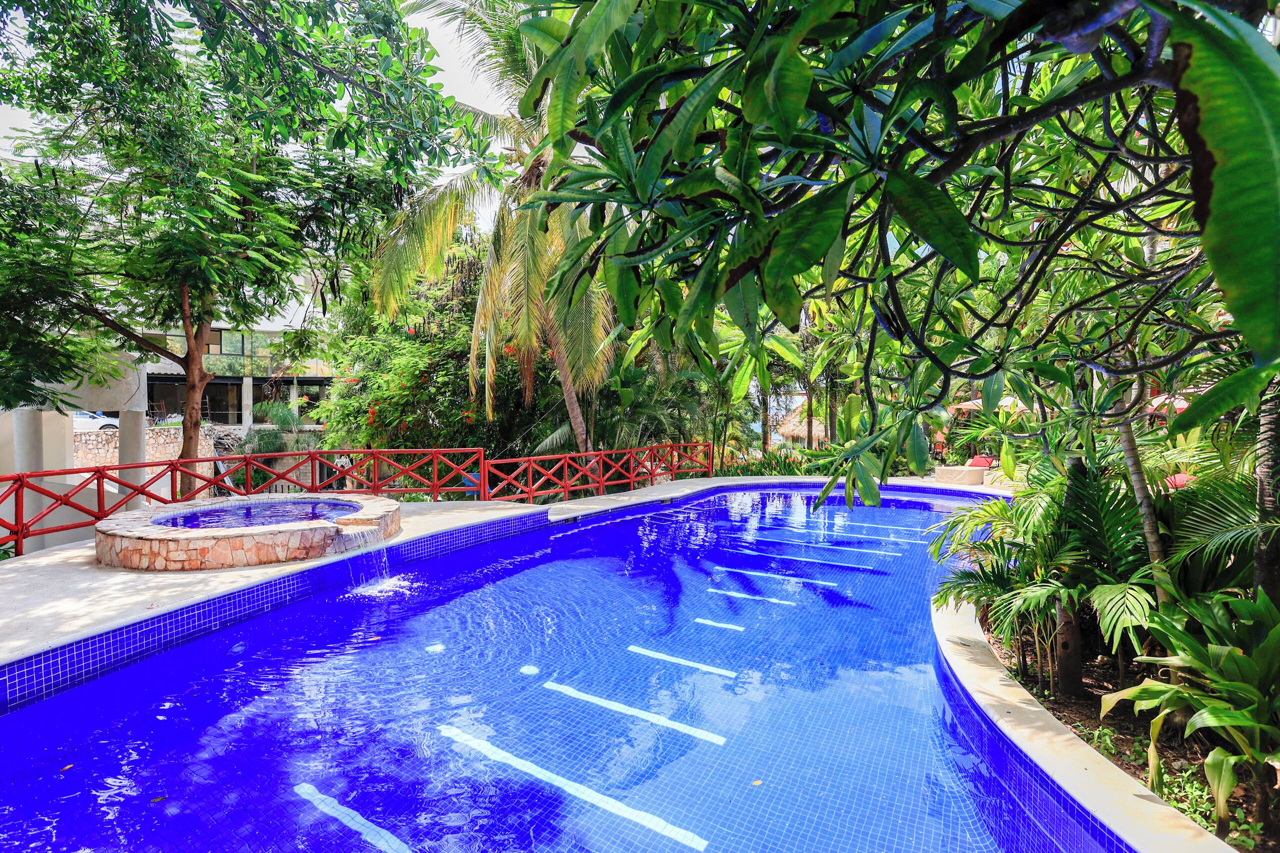 A heated pool