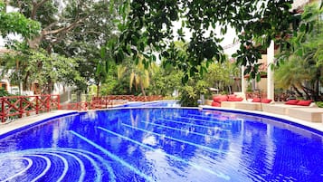 A heated pool