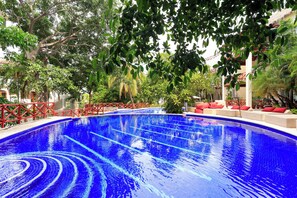 A heated pool