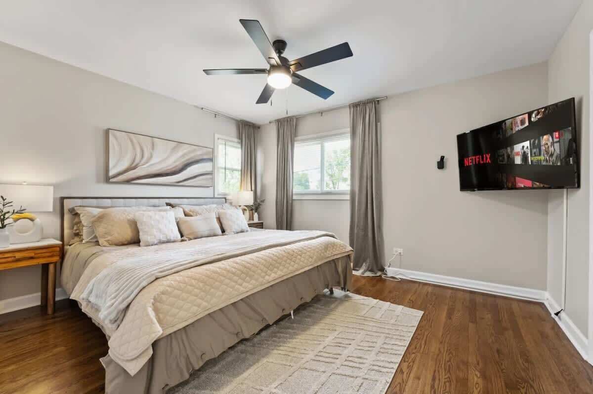 3 habitaciones, tabla de planchar con plancha y wifi 