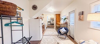 Downtown Studio apartment with queen sized bunk beds.