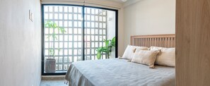 Apartament estàndard, 1 llit de matrimoni gran i sofà llit | 1 dormitori i espai de treball apte per a portàtils
