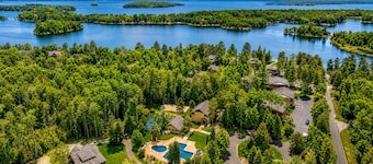 Lakefront Home on the Whitefish Chain - Outdoor Pool, Pickleball Courts and More