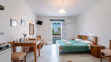 1 slaapkamer, een strijkplank/strijkijzer, gratis wifi, beddengoed