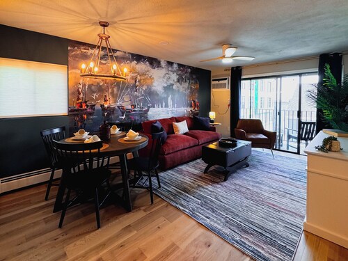 Stunning Design ~ Fireplace ~ Custom Desk ~ Balcony