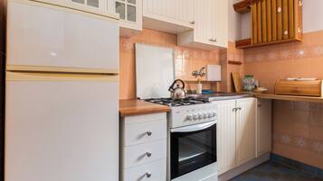 Fridge, oven, stovetop