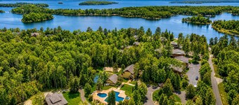Lakeview Home with Dock on the Whitefish Chain, Outdoor Pool, Pickleball & More
