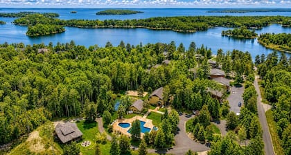 Lakeview Home with Dock on the Whitefish Chain, Outdoor Pool, Pickleball & More