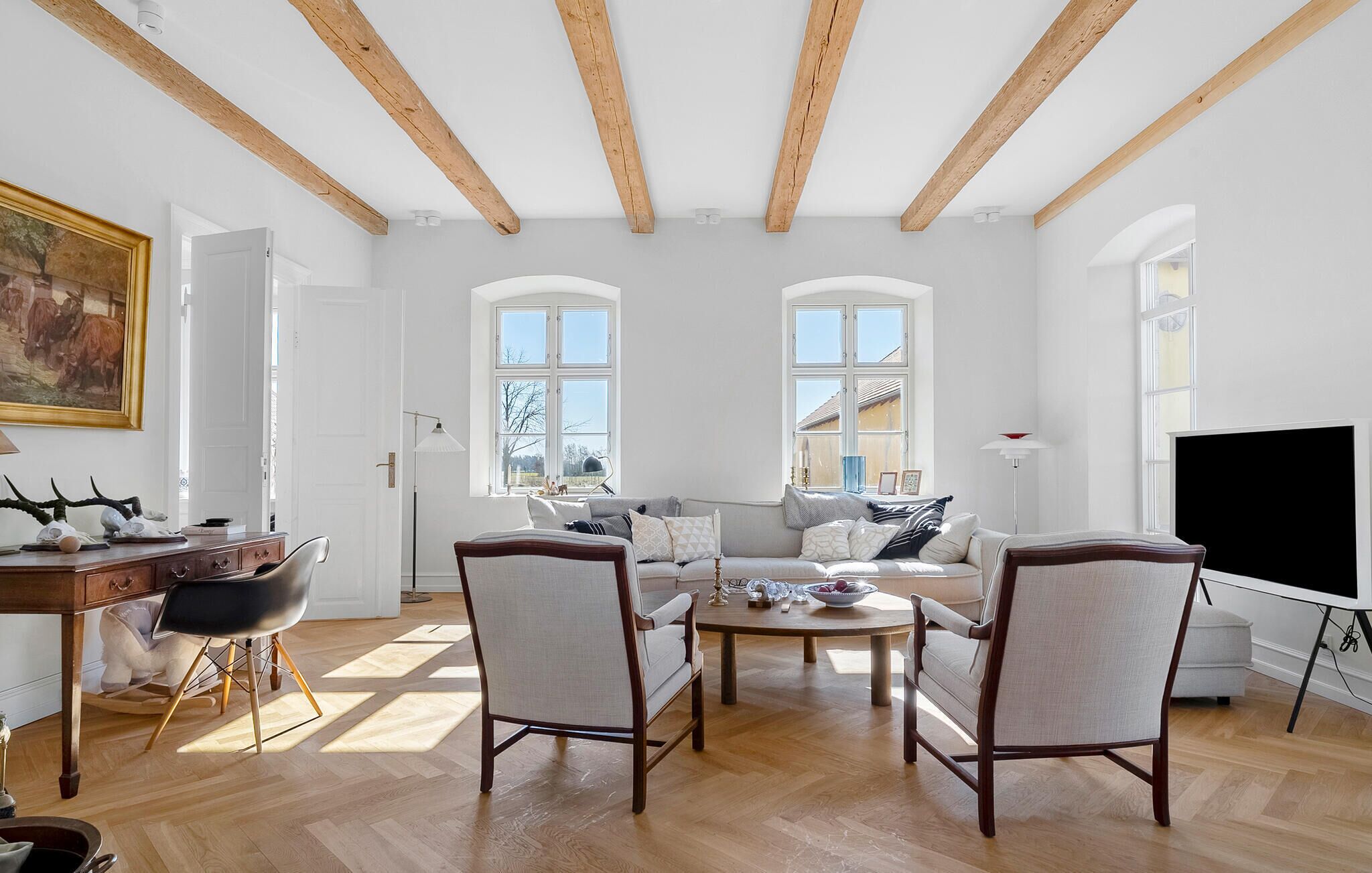 TV connectée, cheminée