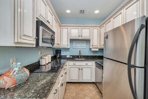 Fridge, microwave, oven, dishwasher - Oceanfront unit offers beautiful Atlantic views from a private balcony (Saint Simons Island)