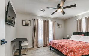 2 habitaciones, escritorio, tabla de planchar con plancha y wifi 