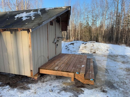 Property grounds. Alaska Native Steam Bath w/Power and Water for RV, free wifi