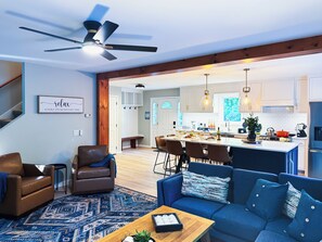 Fireplace, table football - Stunning Design-HTub-Game Rm-Camping Theme Bedrm (Madison)