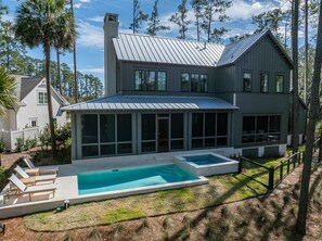 A heated pool