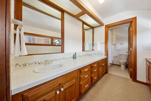 Eco-friendly toiletries, hair dryer, towels