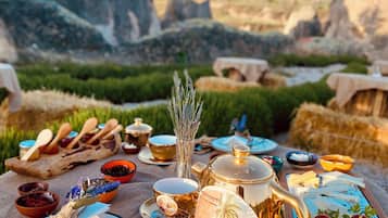 Outdoor banquet area