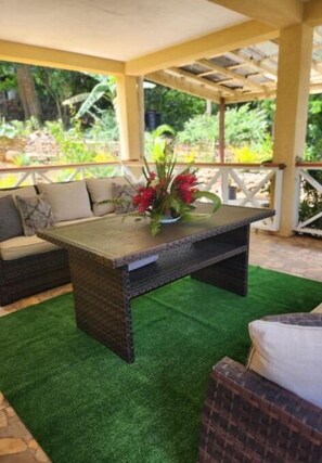 Terrace/patio - Live like a local at the Sweetbread Chateau in Laborie, St.George's (LA BORIE)
