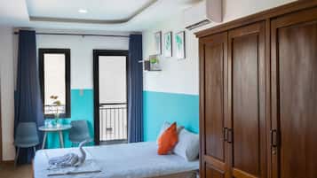 1 habitación, cortinas blackout y sistema de insonorización
