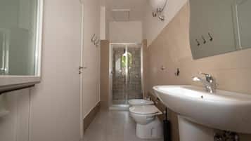 Apartment, 1 Double Bed with Sofa bed | Bathroom | Shower, towels, toilet paper