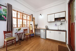 Deluxe Double Room, Balcony, City View | Premium bedding, blackout drapes, free WiFi, bed sheets