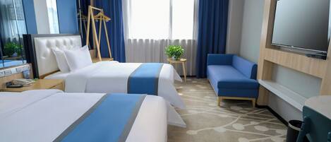 Chambre Affaires double ou avec lits jumeaux, vue sur la ville | Rideaux dâobscurcissement, systĂšme dâinsonorisation