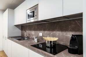 Comfort-Apartment, Stadtblick | Eigene Küche | Wasserkocher mit Kaffee-/Teezubehör, Wasserkocher