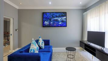 Smart TV, fireplace, printers