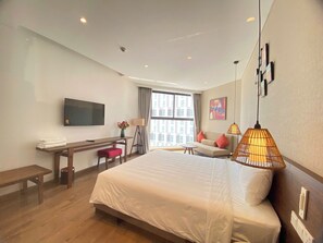 Deluxe Double Room, Balcony, Beach View | Blackout drapes, soundproofing, iron/ironing board, free WiFi - Apec Mandala Cham Bay Mũi Né (Phan Thiet)