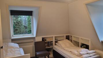4 bedrooms, iron/ironing board, WiFi, bed sheets
