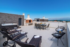 Deluxe Apartment, Sea View | Terrace/patio - Apartment Lipotica 1 (Nin)
