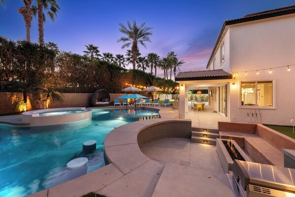 A heated pool