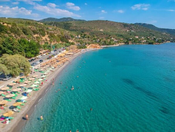 1 bedroom, Internet - Seafront Pouletis Family Sunset Gem With Pool (West Mani)