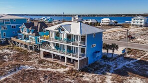 Exterior - Gulf-front beach house for 17 with elevator & multiple decks! (Gulf Shores)