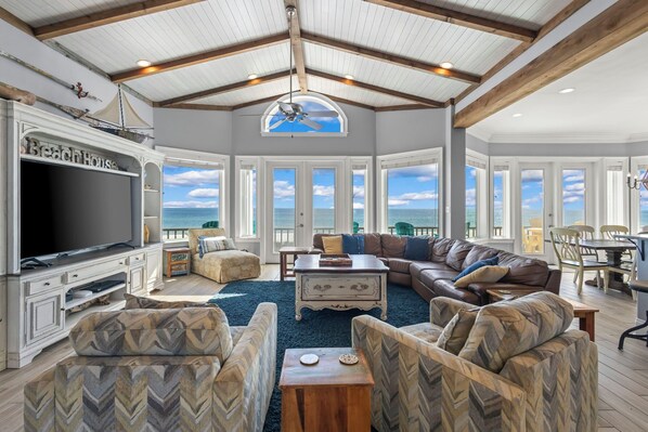 Smart TV - Gulf-front beach house for 17 with elevator & multiple decks! (Gulf Shores)