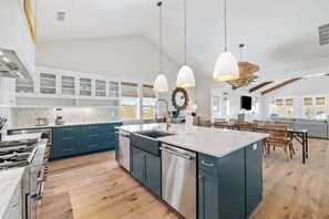 Fridge, microwave, oven, stovetop - GULF VIEWS! With Game Room, Pool, Spa, LSV/Golf Cart, & Bikes! Sleeps 20! (Santa Rosa Beach)