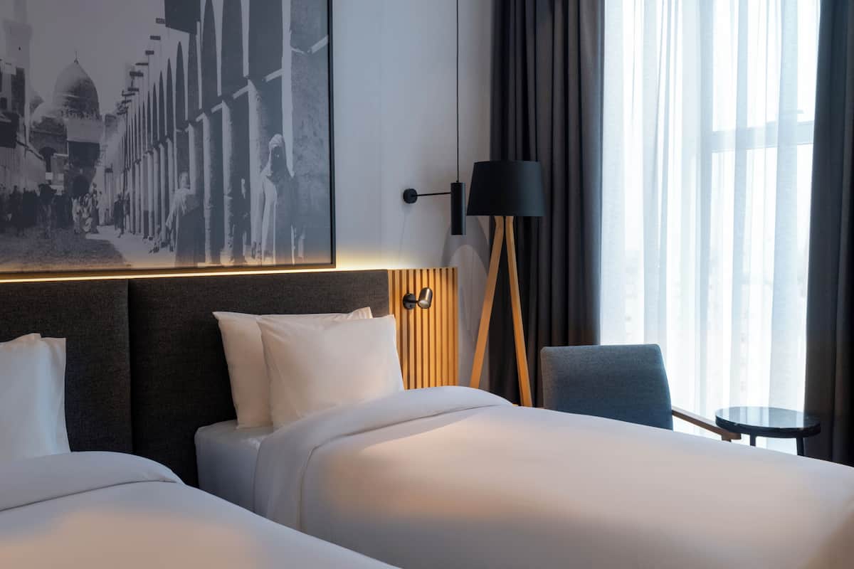 Egyptian cotton sheets, premium bedding, minibar, in-room safe