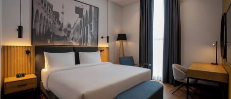 Sábanas de algodón egipcio, ropa de cama de alta calidad y minibar