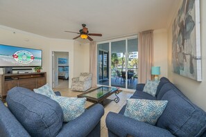 TV - Osprey L04 | Spacious Lanai Condo w/ Private Hot Tub & Resort Views (Ft. Walton Beach)